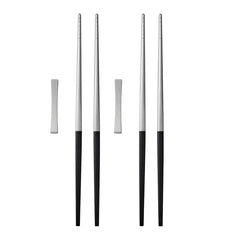 Spisepinde-sæt Focus de Luxe 23 cm 6 dele Sort/Mat stål - 2 stk