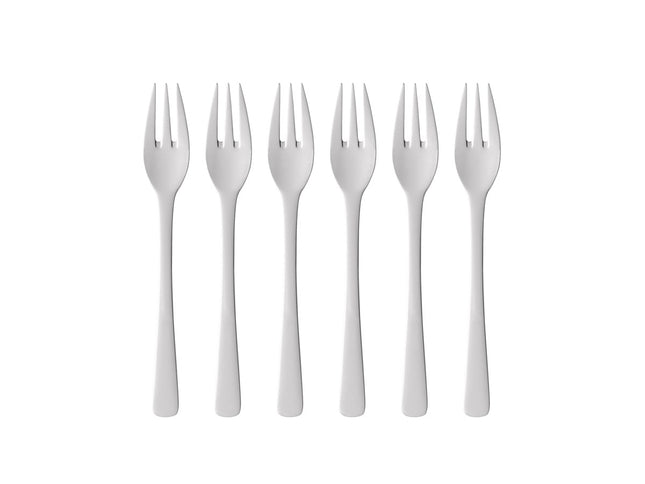 Kagegaffel Steel Line 16 cm 6 stk. Blankt stål