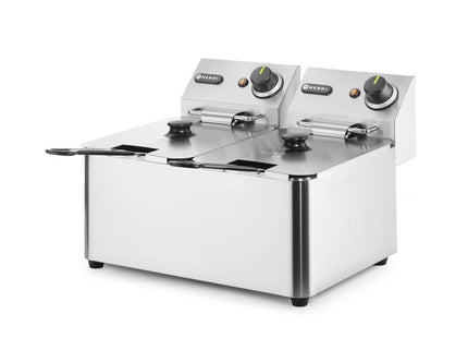 Frituregryde 2x4 L, HENDI, Kitchen Line, 8L, 230V/6000W, 470x380x(H)315mm