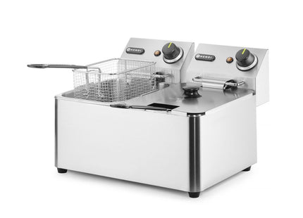 Frituregryde 2x4 L, HENDI, Kitchen Line, 8L, 230V/6000W, 470x380x(H)315mm
