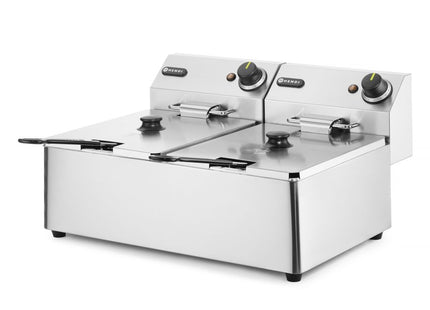Frituregryde Kitchen Line - 2x 6L, HENDI, Kitchen Line, 12L, 230V/6600W, 550x430x(H)305mm