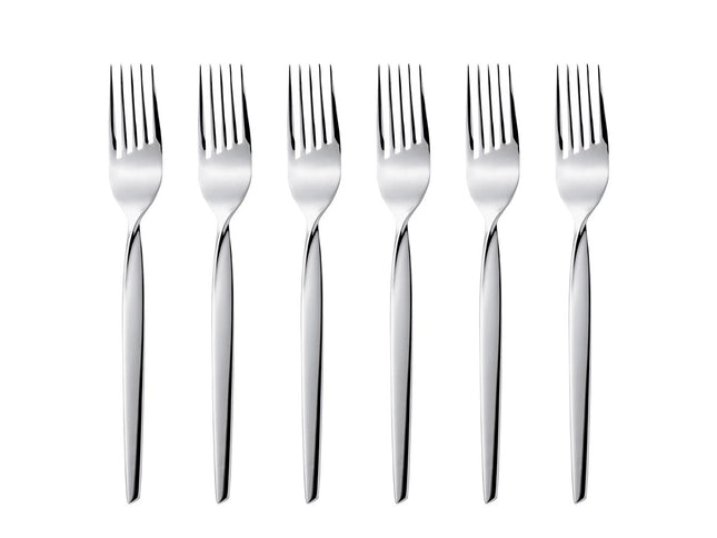 Kagegaffel Twist 16 cm 6 stk. Blankt stål - 4 stk