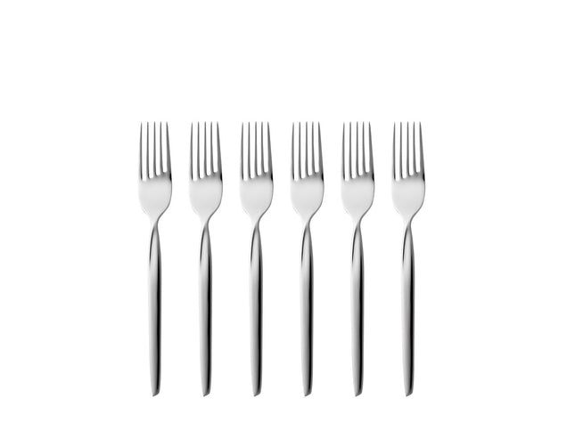 Kagegaffel Twist 16 cm 6 stk. Blankt stål - 4 stk