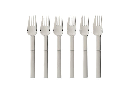 Kagegaffel Nobel 15,2 cm 6 stk. Mat/Blankt stål