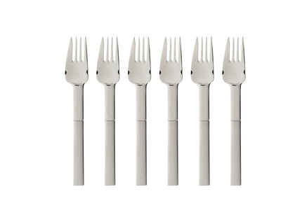 Kagegaffel Nobel 15,2 cm 6 stk. Mat/Blankt stål