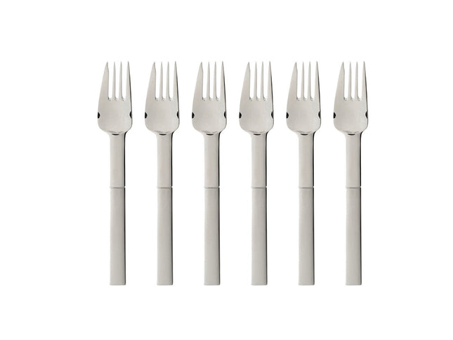 Kagegaffel Nobel 15,2 cm 6 stk. Mat/Blankt stål