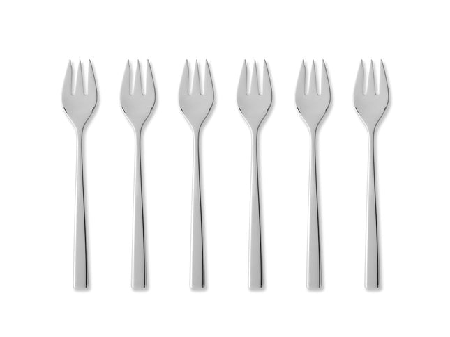 Kagegaffel Fuga 15,5 cm 6 stk. Mat/Blankt stål