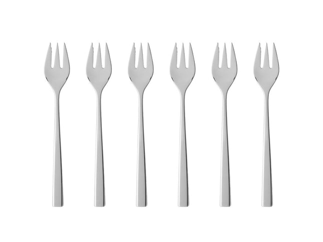 Kagegaffel Fuga 15,5 cm 6 stk. Mat/Blankt stål