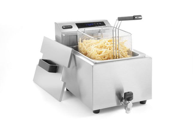Digital frituregryde med aftapningshane - 8 l, HENDI, Profi Line, 8L, 230V/3500W, 305x515x(H)345mm