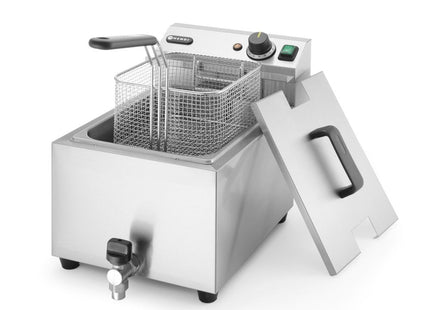 Frituregryde Profi Line med aftapningshane, 8 l, HENDI, Profi Line, 8L, Light grey, 230V/3500W, 305x515x(H)354mm