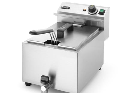 Frituregryde Profi Line med aftapningshane, 8 l, HENDI, Profi Line, 8L, Light grey, 230V/3500W, 305x515x(H)354mm