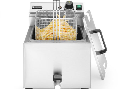 Frituregryde Profi Line med aftapningshane, 8 l, HENDI, Profi Line, 8L, Light grey, 230V/3500W, 305x515x(H)354mm
