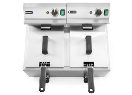 Frituregryde Profi Line med aftapningshane, 2 × 8 l, HENDI, Profi Line, 16L, 230V/7000W, 610x515x(H)369mm