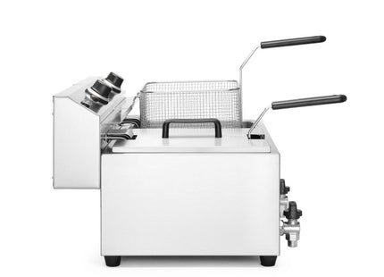 Frituregryde Profi Line med aftapningshane, 2 × 8 l, HENDI, Profi Line, 16L, 230V/7000W, 610x515x(H)369mm