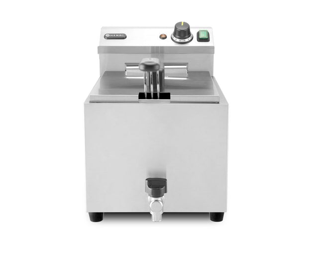 Frituregryde XL med aftapningshane, HENDI, Profi Line, 10L, 400V/6600W, 300x585x(H)377mm