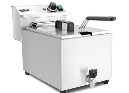 Frituregryde XL med aftapningshane, HENDI, Profi Line, 10L, 400V/6600W, 300x585x(H)377mm