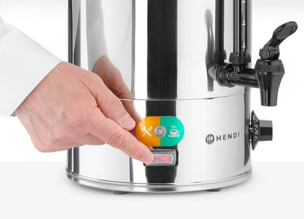 Varmtvandsdispenser, HENDI, 9L, sølv, 230V/2200W, 340x227x(H)468mm