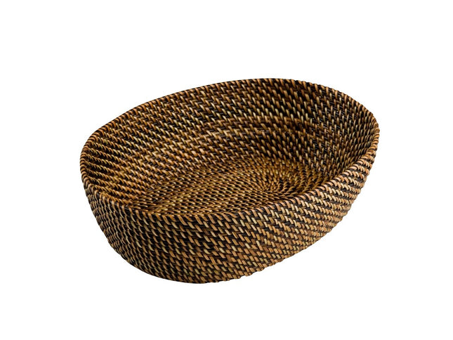 Brødkurv oval 29,5 x 23 cm Lys/Mørk brun Nito flet
