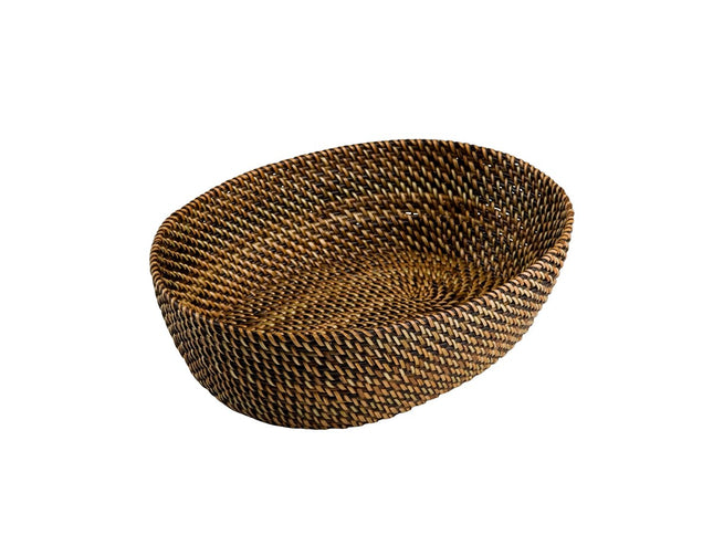 Brødkurv oval 24,5 x 18 cm Lys/Mørk brun Nito flet