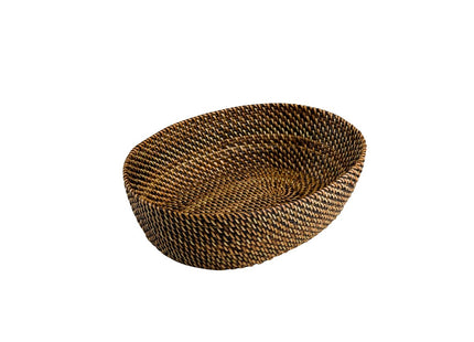 Brødkurv oval 20 x 15 cm Lys/Mørk brun Nito flet