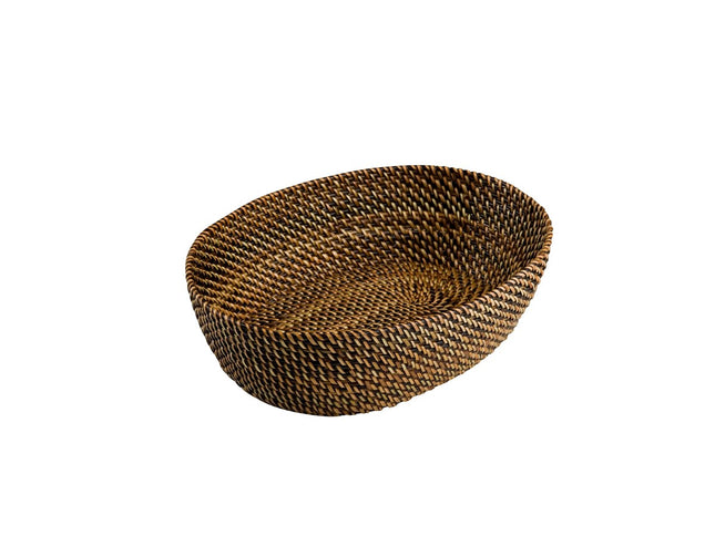 Brødkurv oval 20 x 15 cm Lys/Mørk brun Nito flet