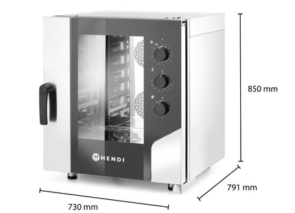 Kombidamper CONTROL 7x GN1/1, HENDI, 400V/10400W, 730x855x(H)850mm