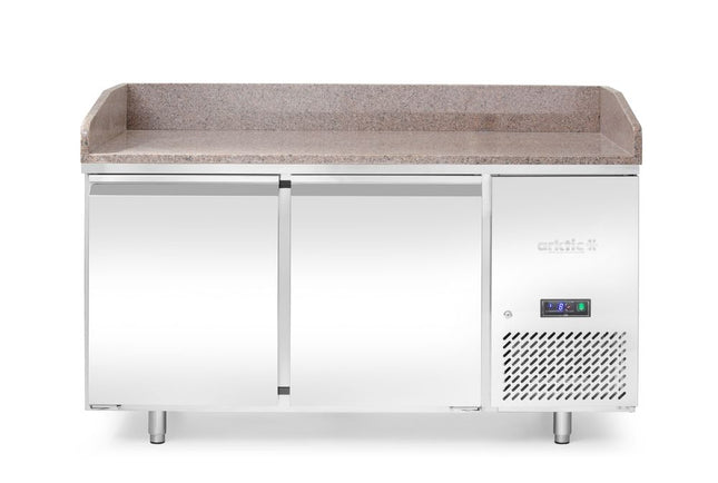 Pizzakølebord med granitbordplade, 2 døre, Arktic, 250L, Granite, 230V/250W, 800x1510x(H)1050mm