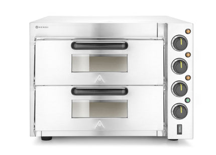 Dobbelt pizzovn 3000W, HENDI, sølv, 230V/3000W, 580x560x(H)435mm