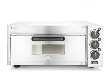 Kompakt pizzovn, HENDI, sølv, 230V/2000W, 580x560x(H)275mm