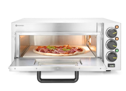 Kompakt pizzovn, HENDI, sølv, 230V/2000W, 580x560x(H)275mm