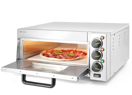 Kompakt pizzovn, HENDI, sølv, 230V/2000W, 580x560x(H)275mm