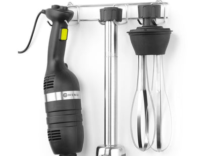 Sæt: Stavblender 350 med variabel hastighed + piskeris + vægbeslag, HENDI, Kitchen Line, sort, 230V/350W, 110x324x(H)816mm