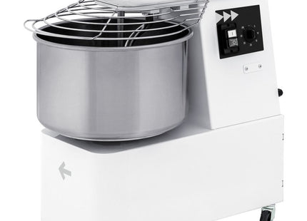 Spiralrøremaskine med fast hoved og skål, 2 hastigheder, HENDI, Speed 1: 1.1 kW (1.5 HP) Speed 2: 1.3–1.7 kW (1.75 HP), 32L, 400V/1700W, 430x740x(H)820mm