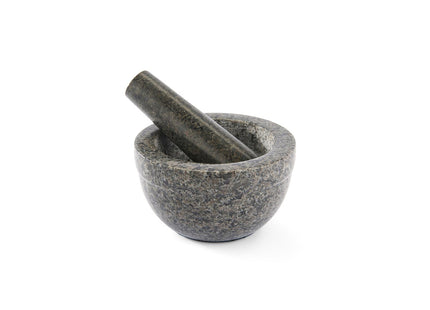 Morter 0,35 liter 14 x 8 cm Mørkegrå granit - 4 stk
