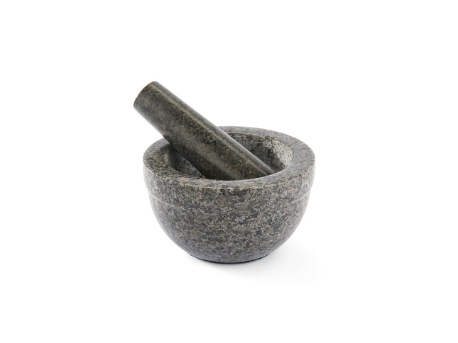 Morter 0,35 liter 14 x 8 cm Mørkegrå granit - 4 stk