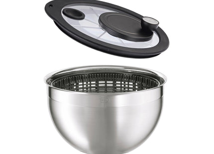 Salatslynge 5,4 liter 24 x 18,5 cm Stål/Sort - 2 stk