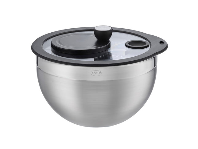 Salatslynge 5,4 liter 24 x 18,5 cm Stål/Sort - 2 stk