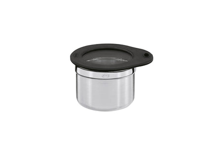 Opbevaringsdåse 0,3 liter 8 x 6,5 cm Stål/Klar/Sort