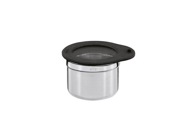 Opbevaringsdåse 0,3 liter 8 x 6,5 cm Stål/Klar/Sort