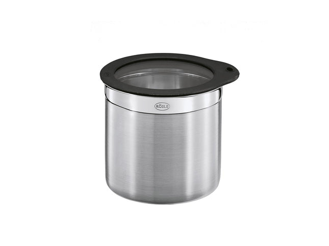 Opbevaringsdåse 1,4 liter 12 x 12,5 cm Stål/Klar/Sort
