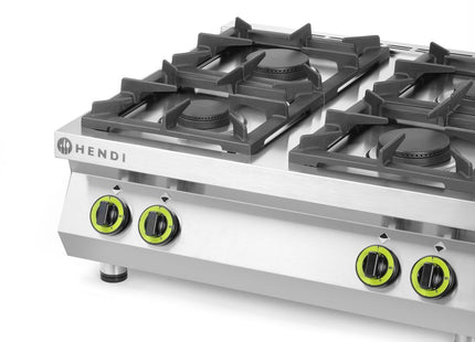 Gaskomfur 4-brænder Kitchen Line - bordmodel, HENDI, Kitchen Line, 19kW, 800x700x(H)310mm