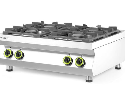Gaskomfur 4-brænder Kitchen Line - bordmodel, HENDI, Kitchen Line, 19kW, 800x700x(H)310mm