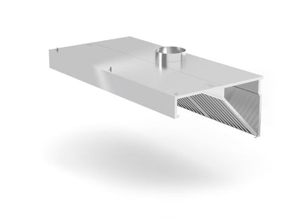 Vægmonteret emhætte, vinklet, HENDI, Profi Line, med LED-belysning, 1000x700x(H)450mm