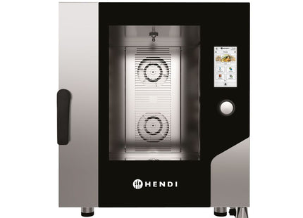 Kombidamper – Touch 7 x GN 1/1, elektrisk, med direkte damp og touchskærmsbetjening, HENDI, 400V/11400W, 730x784x(H)850mm