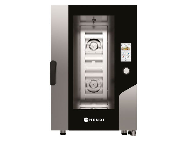 Kombidamper – Touch 11 x GN 1/1, elektrisk, med direkte damp og touchskærmsbetjening, HENDI, 730x785x(H)1130mm