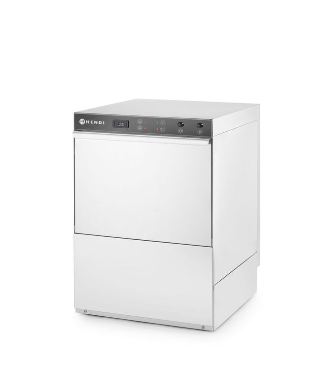 Opvaskemaskine 50x50 - elektromekanisk styring, HENDI, Budget Line, med sæbepumpe, 400V/6600W, 570x600x(H)830mm