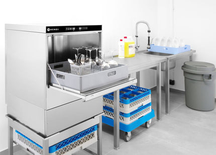 Glasopvasker 40x40 - elektronisk styring, HENDI, Kitchen Line, 230V/2800W, 470x510x(H)710mm
