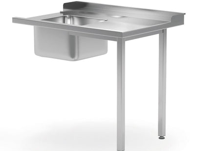 Indløbsbord med vask til opvaskemaskine, HENDI, højre side, 1200x700x(H)850mm