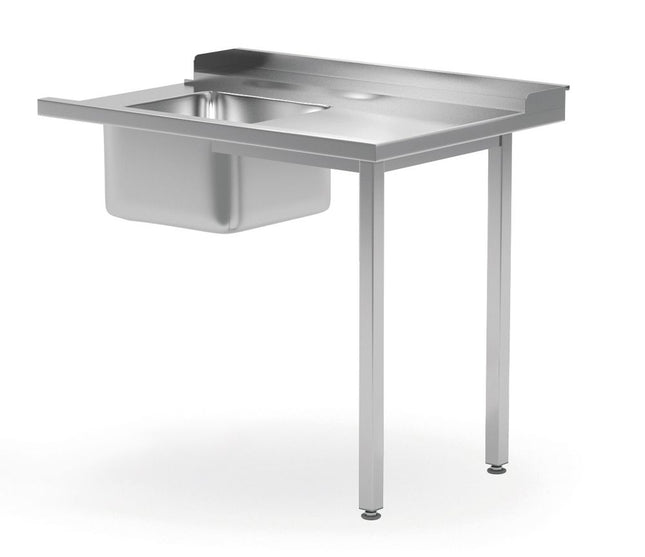 Indløbsbord med vask til opvaskemaskine, HENDI, højre side, 1200x700x(H)850mm