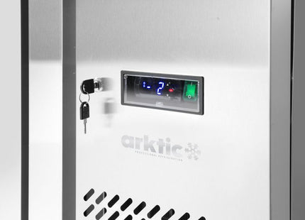 Kølebord, dobbeltdørs, Arktic, Profi Line, uden bagkant, 215L, 230V/250W, 700x1350x(H)839mm